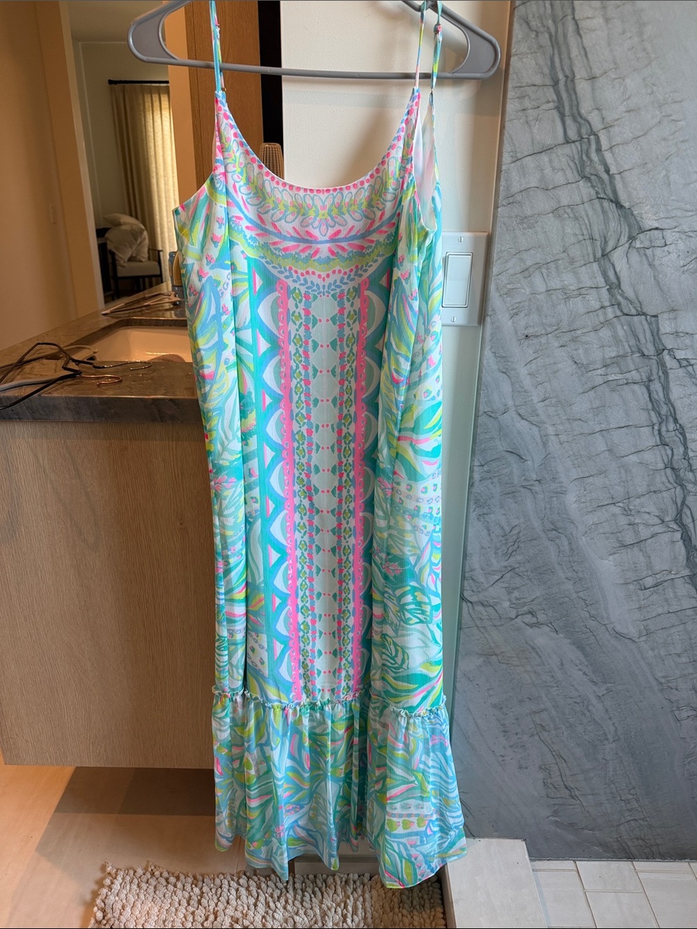 Lilly Pulitzer Pastel Multi-Color Print Maxi Dress
